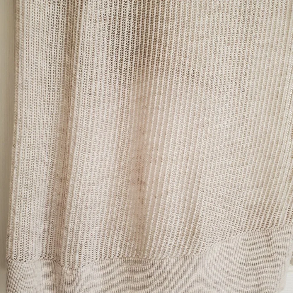 White + Warren, Hi-Low Sleeveless Sweater Tunic Vest in Cream, Size Small - Picture 7 of 8